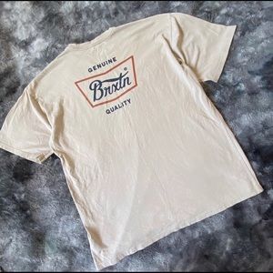 BRIXTON Genuine Quality Tan T-Shirt Mens XL EUC